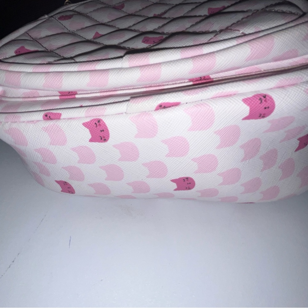 Pink Cat Patterned Backpack - image 2